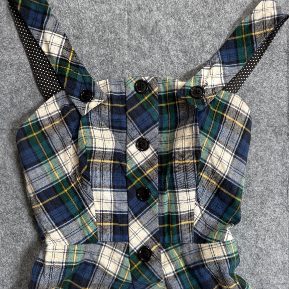 Vtg 70s “Denise Are Here!” Plaid Flannel Maxi Dress Sz 7/8 Retro Cottagecore - Picture 12 of 16